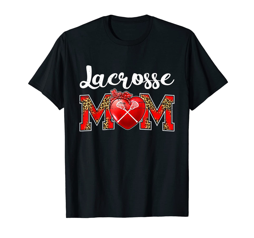 Lacrosse Mom Leopard Game Day Mom T-Shirt - Casual Everyday Wear Men Women - T-Shirt, Sweatshirt, Hoodie