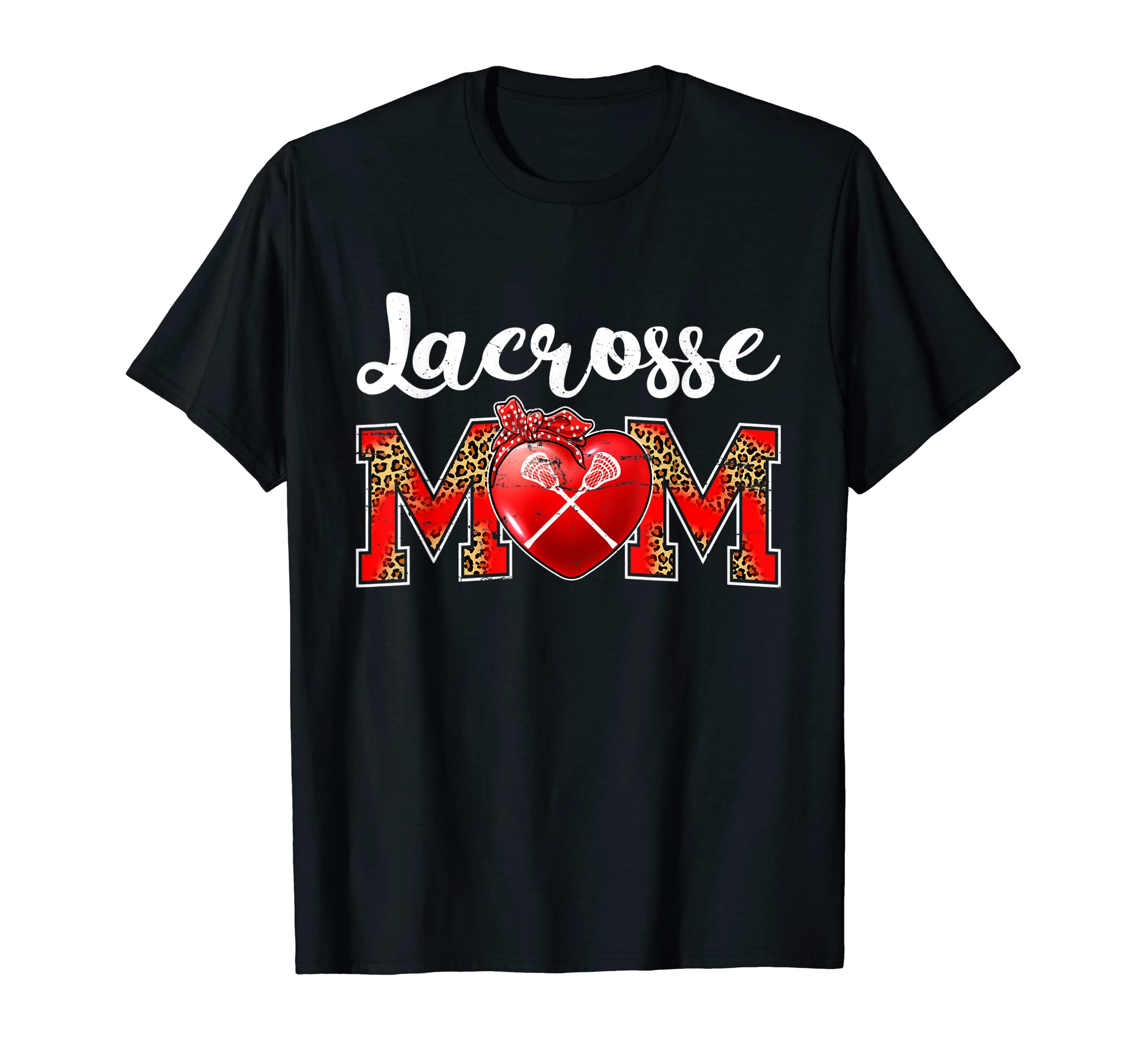 Lacrosse Mom Leopard Game Day Mom T-Shirt - Casual Everyday Wear Men Women - T-Shirt, Sweatshirt, Hoodie