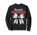 Baseball Grandma Coquette Ribbon Bow Sweatshirt - Unique Graphic Unisex - T-Shirt, Sweatshirt, Hoodie