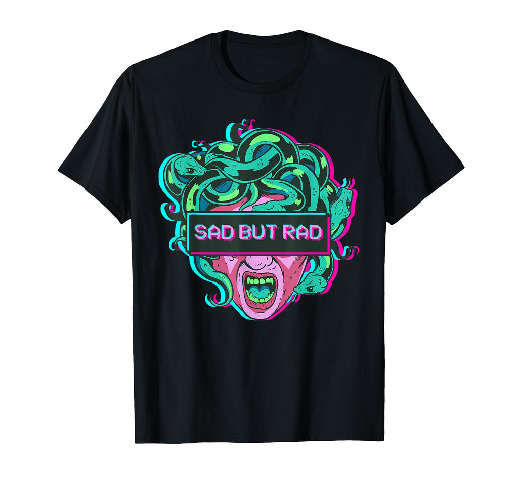 Sad But Rad Medusa Statue Vaporwave T-Shirt - Casual Everyday Wear Unisex - T-Shirt, Sweatshirt, Hoodie