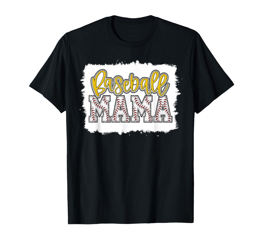 Baseball Mom Yellow Baseball Mama T-Shirt - Casual Everyday Wear Men Women - T-Shirt, Sweatshirt, Hoodie