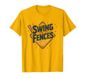 Swing Fences Baseball Motivation T-Shirt - Unique Graphic Men Women - T-Shirt, Sweatshirt, Hoodie