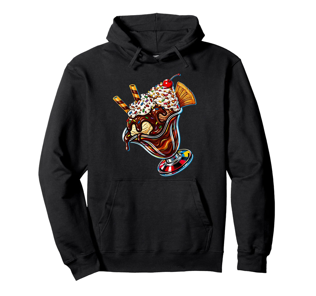 Pop Art S Malt Shop Dessert S Hot Fudge Hoodie - Custom Art Print Unisex - T-Shirt, Sweatshirt, Hoodie