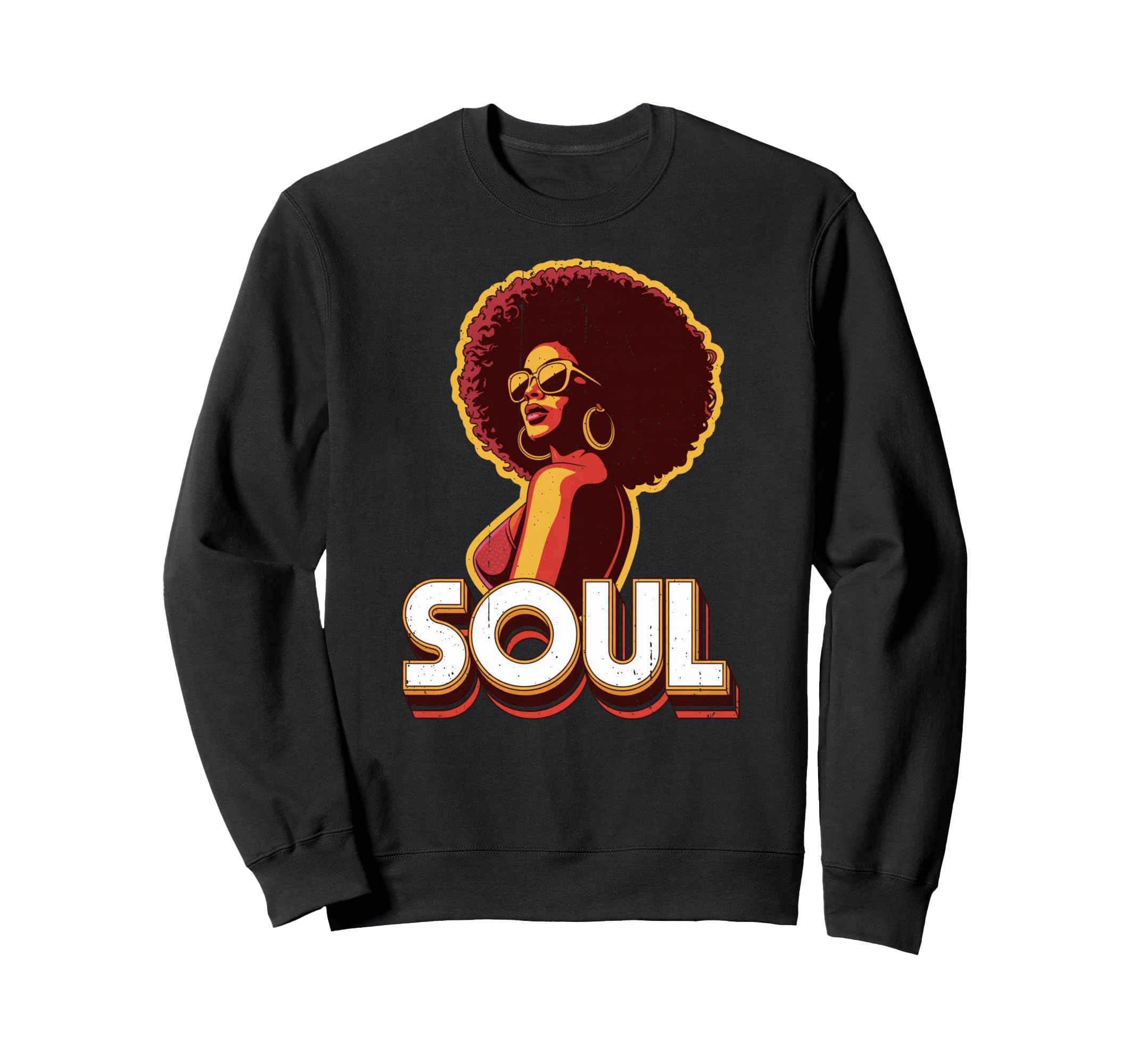 Afro Funk 70S Soul Sweatshirt - Aesthetic Graphic Unisex - T-Shirt, Sweatshirt, Hoodie