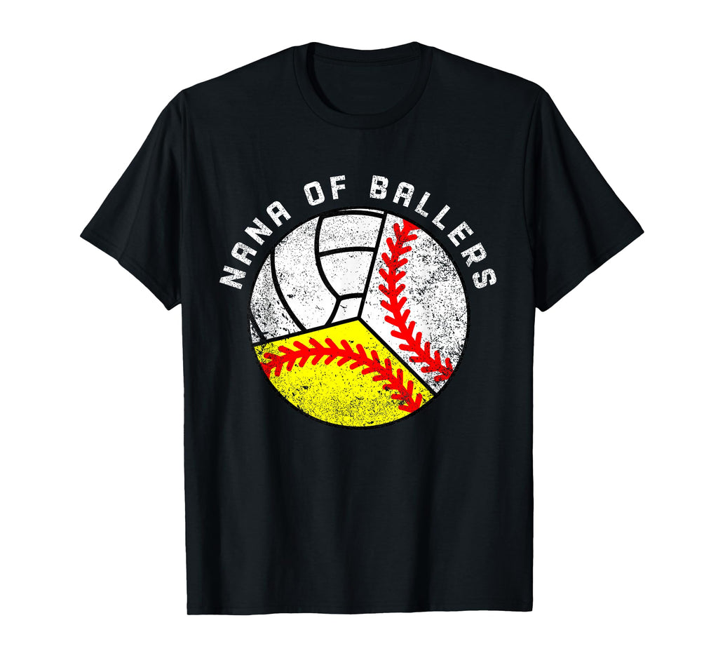 Nana Ballers Funny Baseball Softball T-Shirt - Graphic Print Unisex - T-Shirt, Sweatshirt, Hoodie