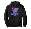Long Beach Vacation Vaporwave Aesthetic Hoodie - Minimalist Print Unisex - T-Shirt, Sweatshirt, Hoodie