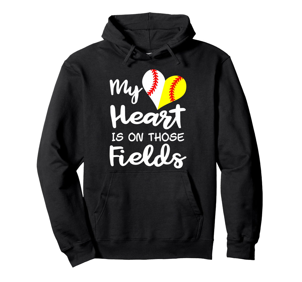 My Heart Is Those Fields Baseball Hoodie - Custom Art Print for Adults - T-Shirt, Sweatshirt, Hoodie