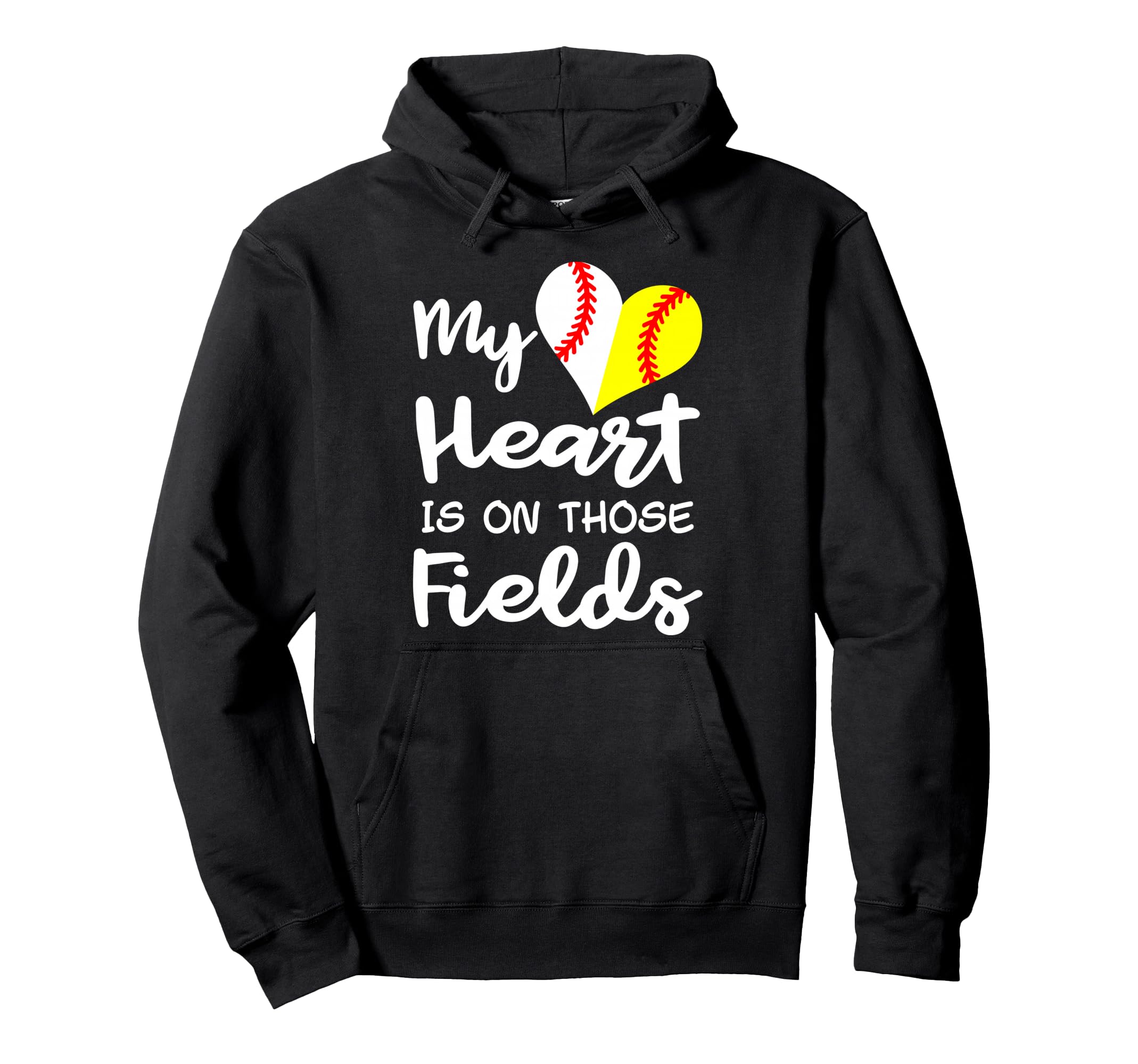 My Heart Is Those Fields Baseball Hoodie - Custom Art Print for Adults - T-Shirt, Sweatshirt, Hoodie