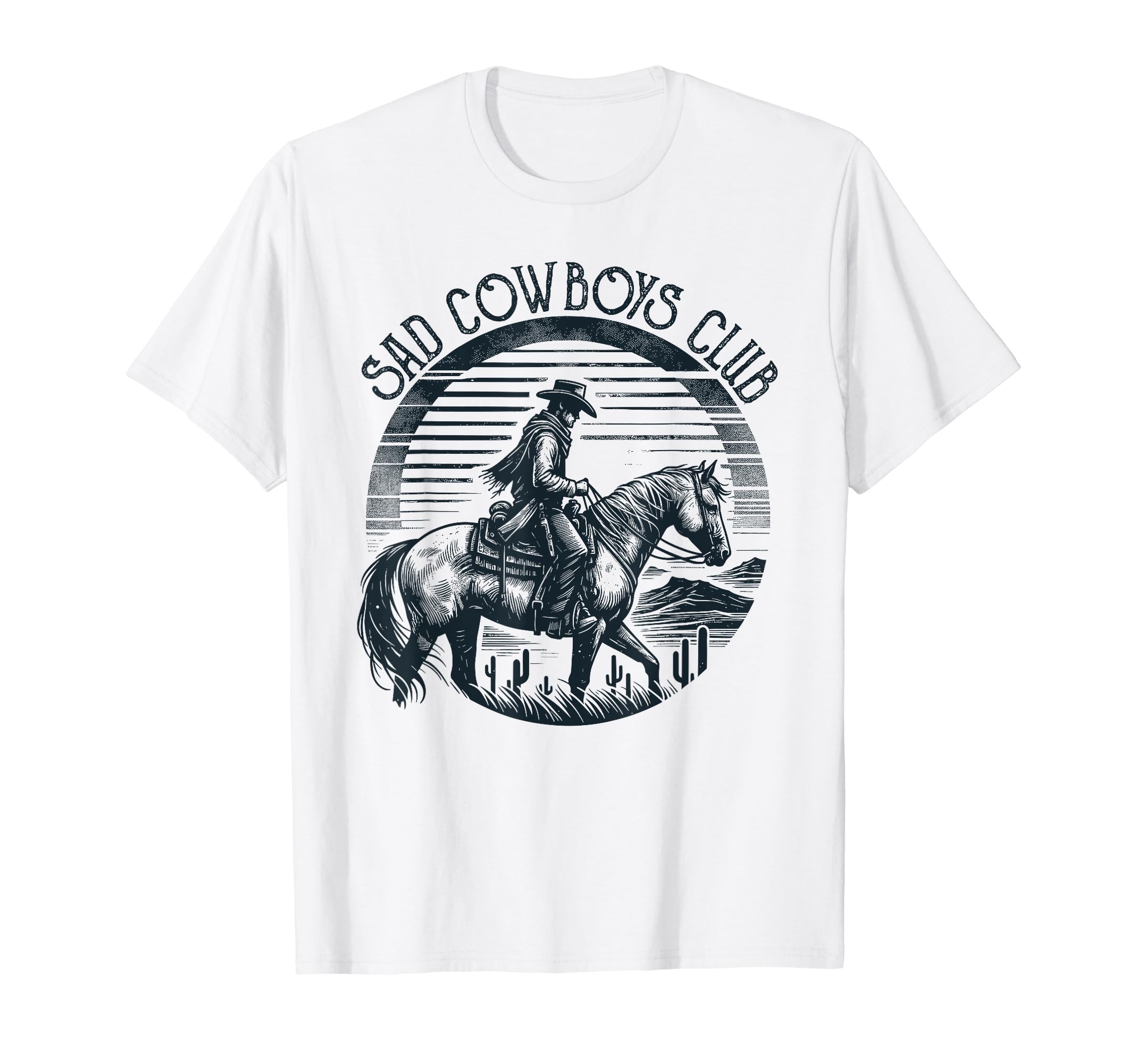 Sad Cowboys Club Sad Country Music T-Shirt - Minimalist Print Men Women - T-Shirt, Sweatshirt, Hoodie