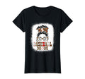 Loud Proud Baseball Mom Messy Bun Leopard T-Shirt - Graphic Print Unisex - T-Shirt, Sweatshirt, Hoodie