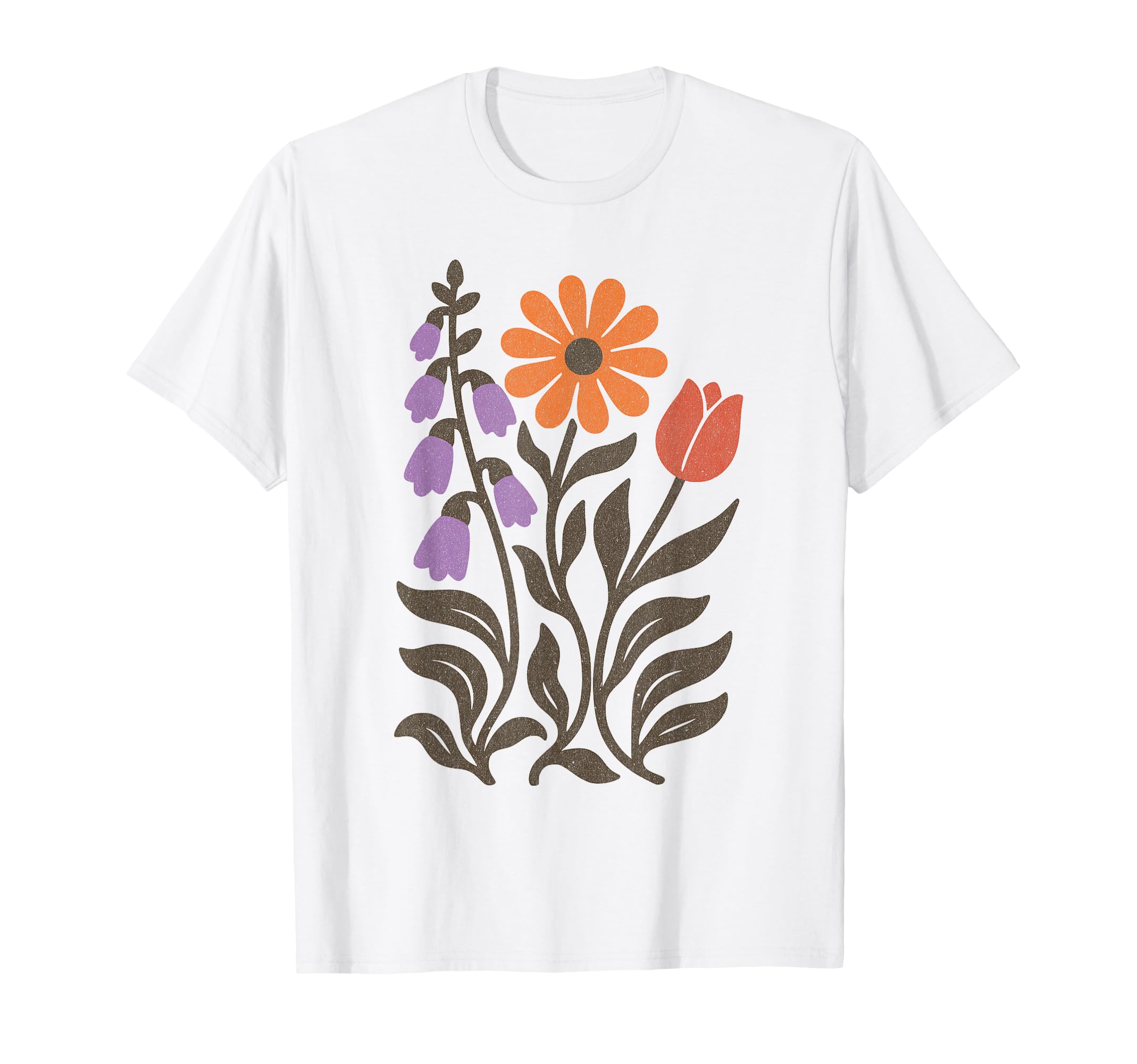 Boho Floral Foxglove Daisy Tulip T-Shirt - Novelty Apparel Men Women - T-Shirt, Sweatshirt, Hoodie