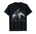 Cowboy Riding Bear Funny West American T-Shirt - Minimalist Print Men Women - T-Shirt, Sweatshirt, Hoodie