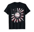 American Flag Baseball Player Bat T-Shirt - Custom Art Print for Adults - T-Shirt, Sweatshirt, Hoodie
