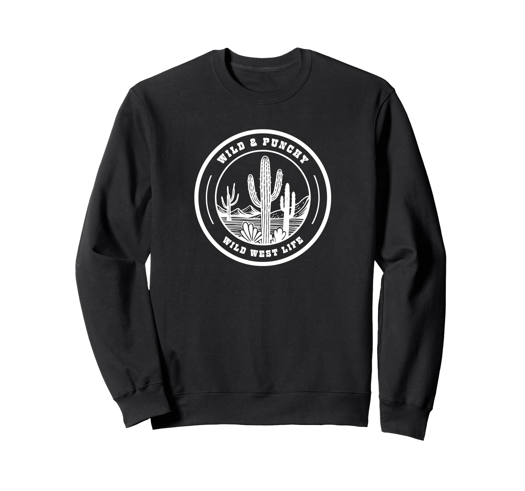 Western Boho Chic Flowers Cactus Fun Sweatshirt - Fun Novelty Design Unisex - T-Shirt, Sweatshirt, Hoodie