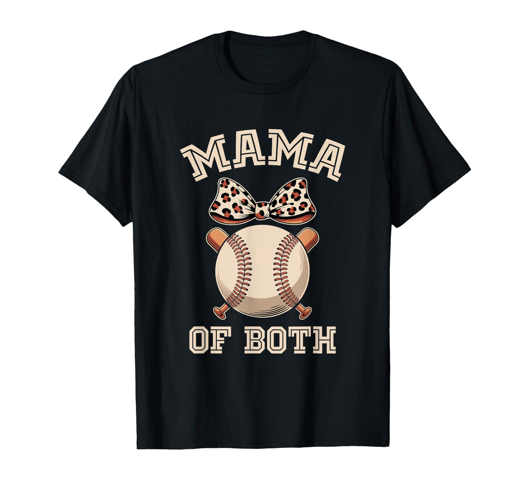 Leopard Mothers Day Mama Mom Both T-Shirt - Novelty Apparel Unisex - T-Shirt, Sweatshirt, Hoodie