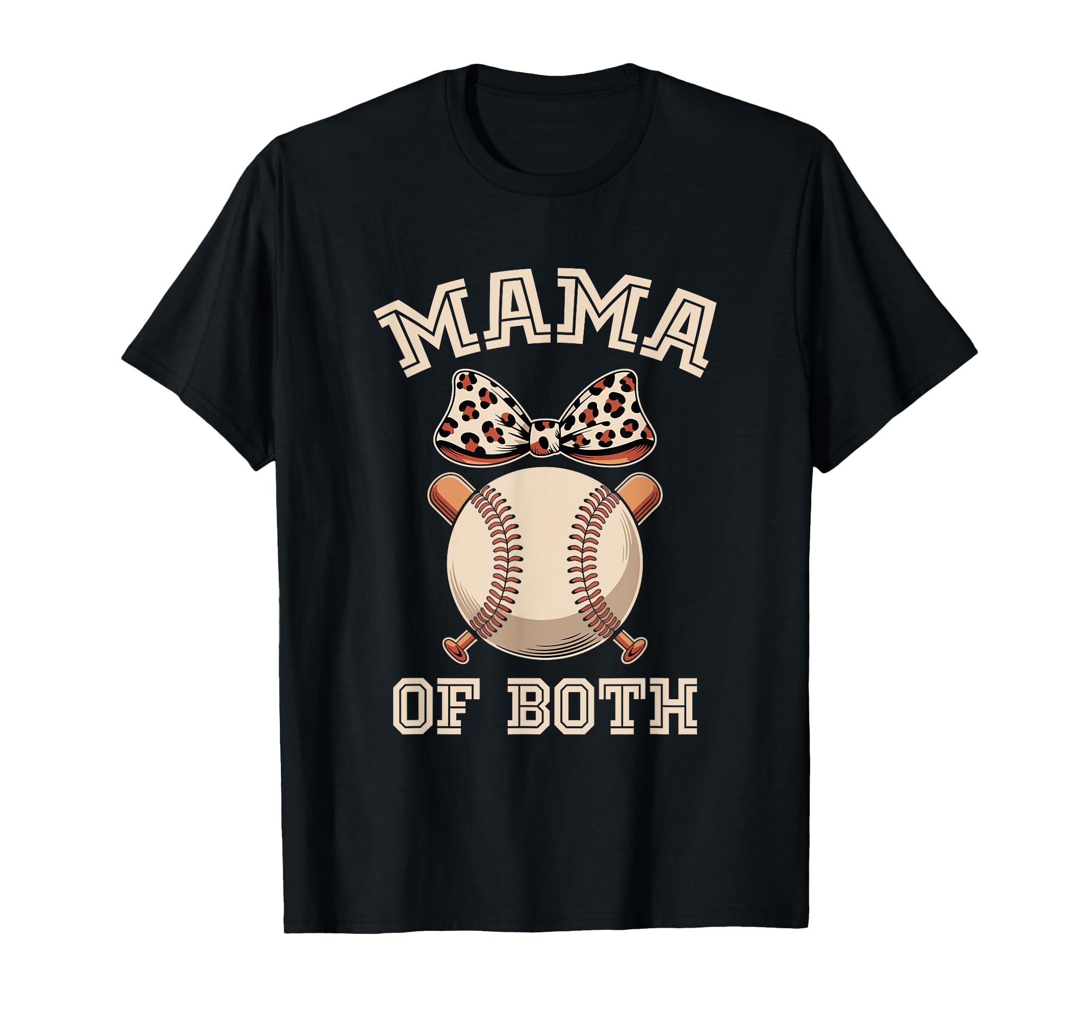 Leopard Mothers Day Mama Mom Both T-Shirt - Novelty Apparel Unisex - T-Shirt, Sweatshirt, Hoodie