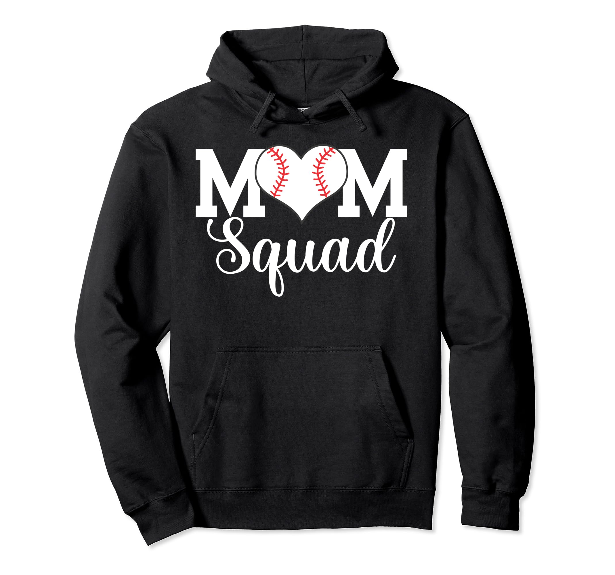 Baseball Mom Squad Softball Hoodie - Fun Novelty Design Men Women - T-Shirt, Sweatshirt, Hoodie