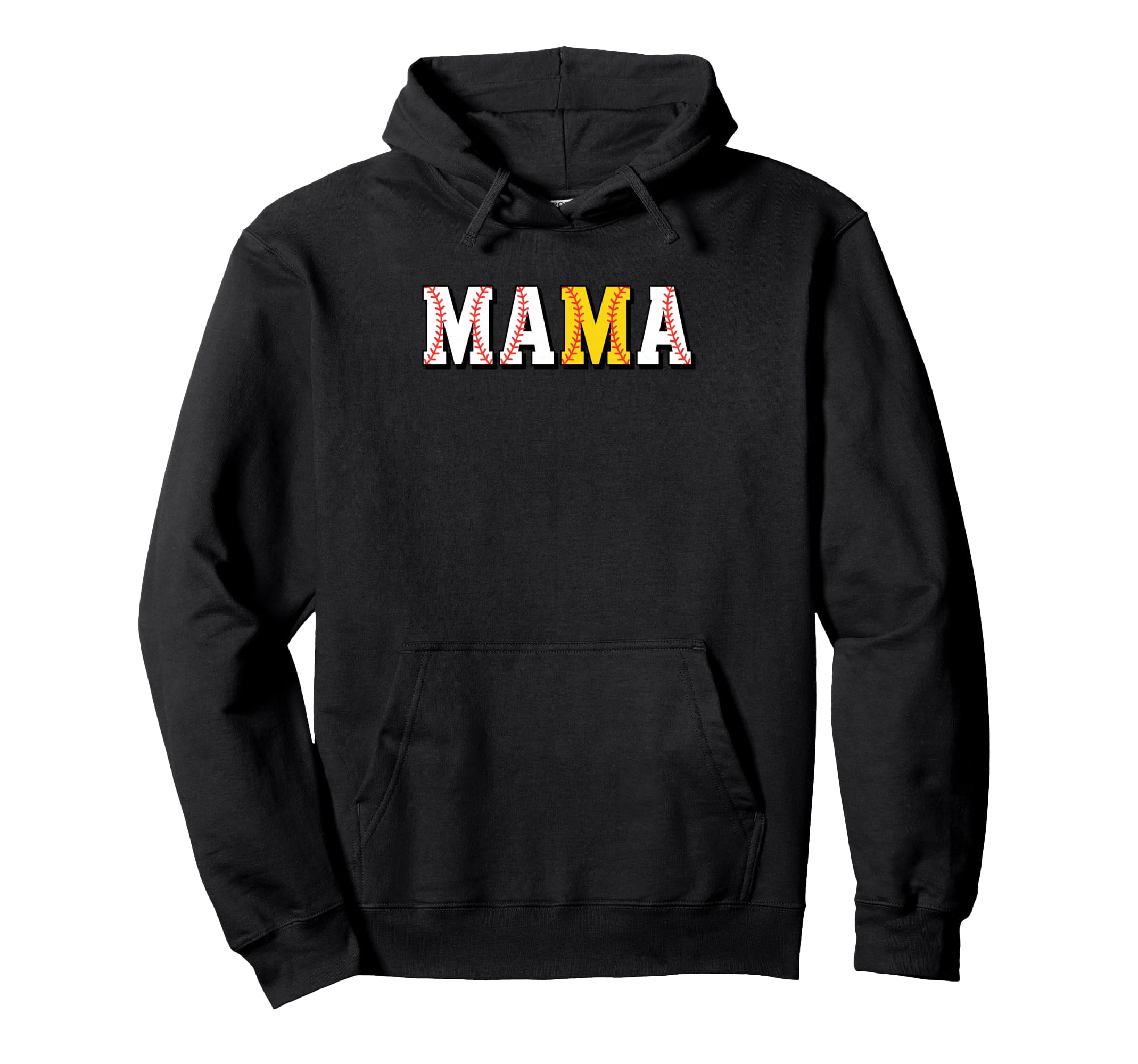 Mama Baseball Softball Mom Fan Mom Hoodie - Streetwear Style Unisex - T-Shirt, Sweatshirt, Hoodie