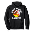Busy Raising Ballers Funny Baseball Hoodie - Trendy Graphic for Adults - T-Shirt, Sweatshirt, Hoodie