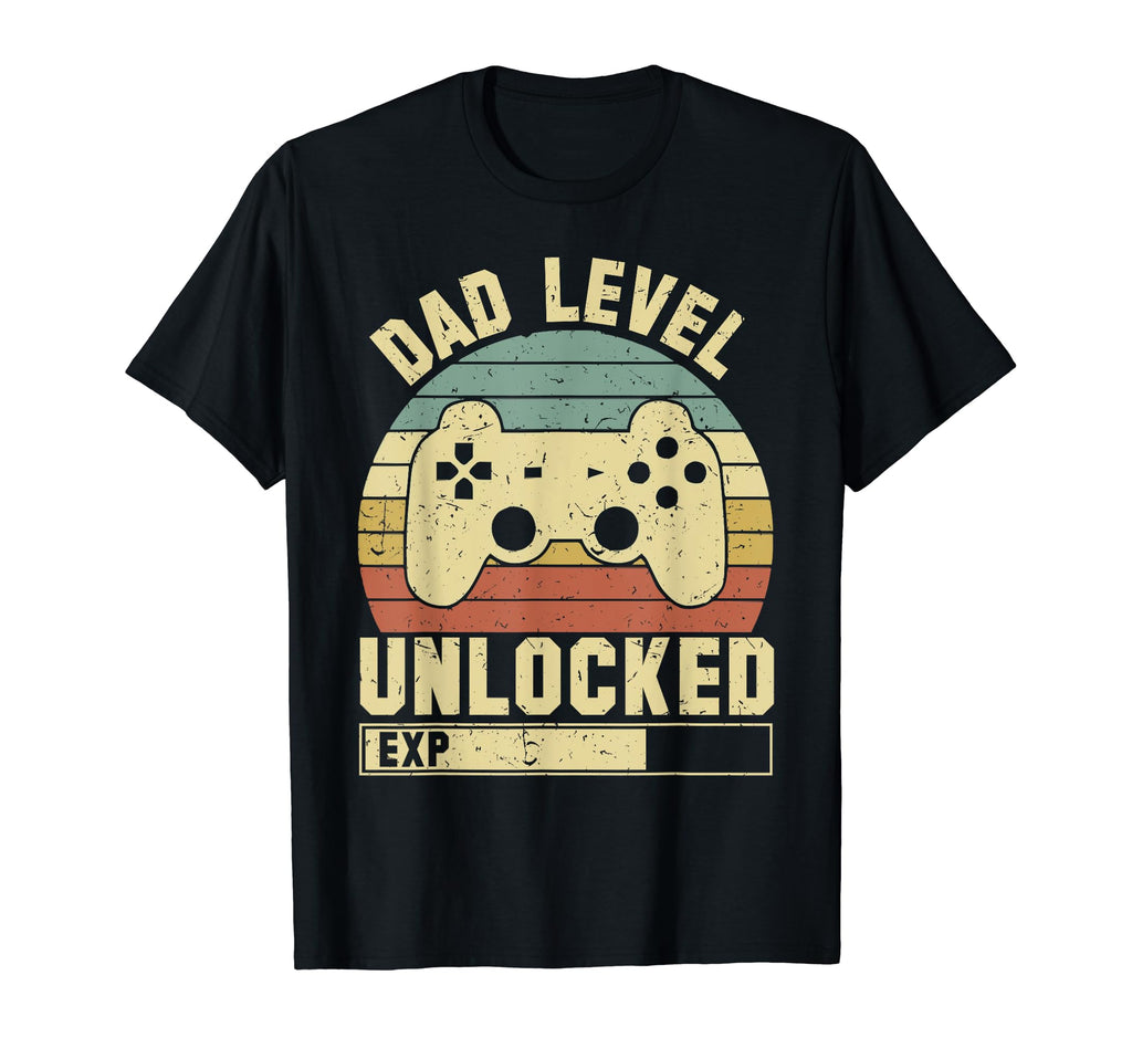 Gamer Dad Fathers Day Dad Level T-Shirt - Unique Graphic for Adults - T-Shirt, Sweatshirt, Hoodie