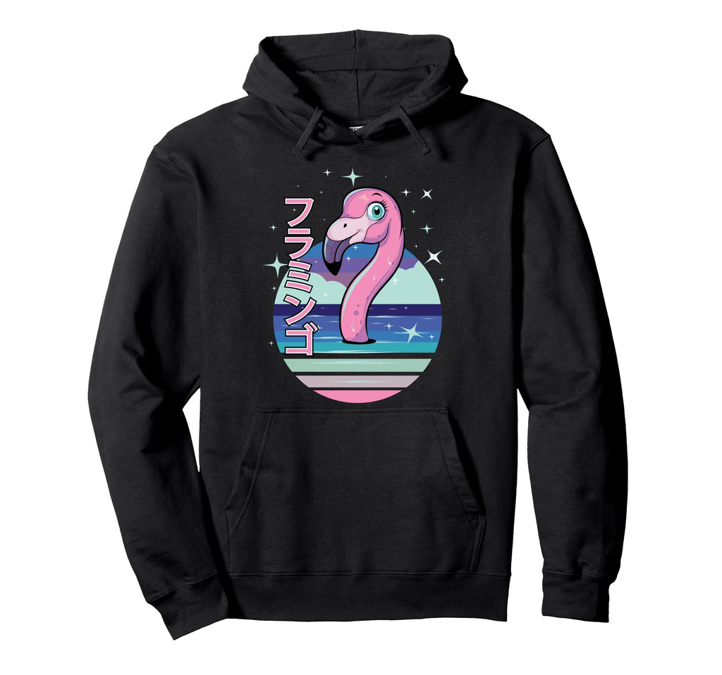 Pastel Goth Flamingo Kawaii Aesthetic Hoodie - Minimalist Print for Adults - T-Shirt, Sweatshirt, Hoodie