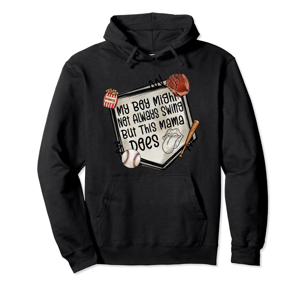 My Might Not Always Swing But This Mama Hoodie - Novelty Apparel Men Women - T-Shirt, Sweatshirt, Hoodie