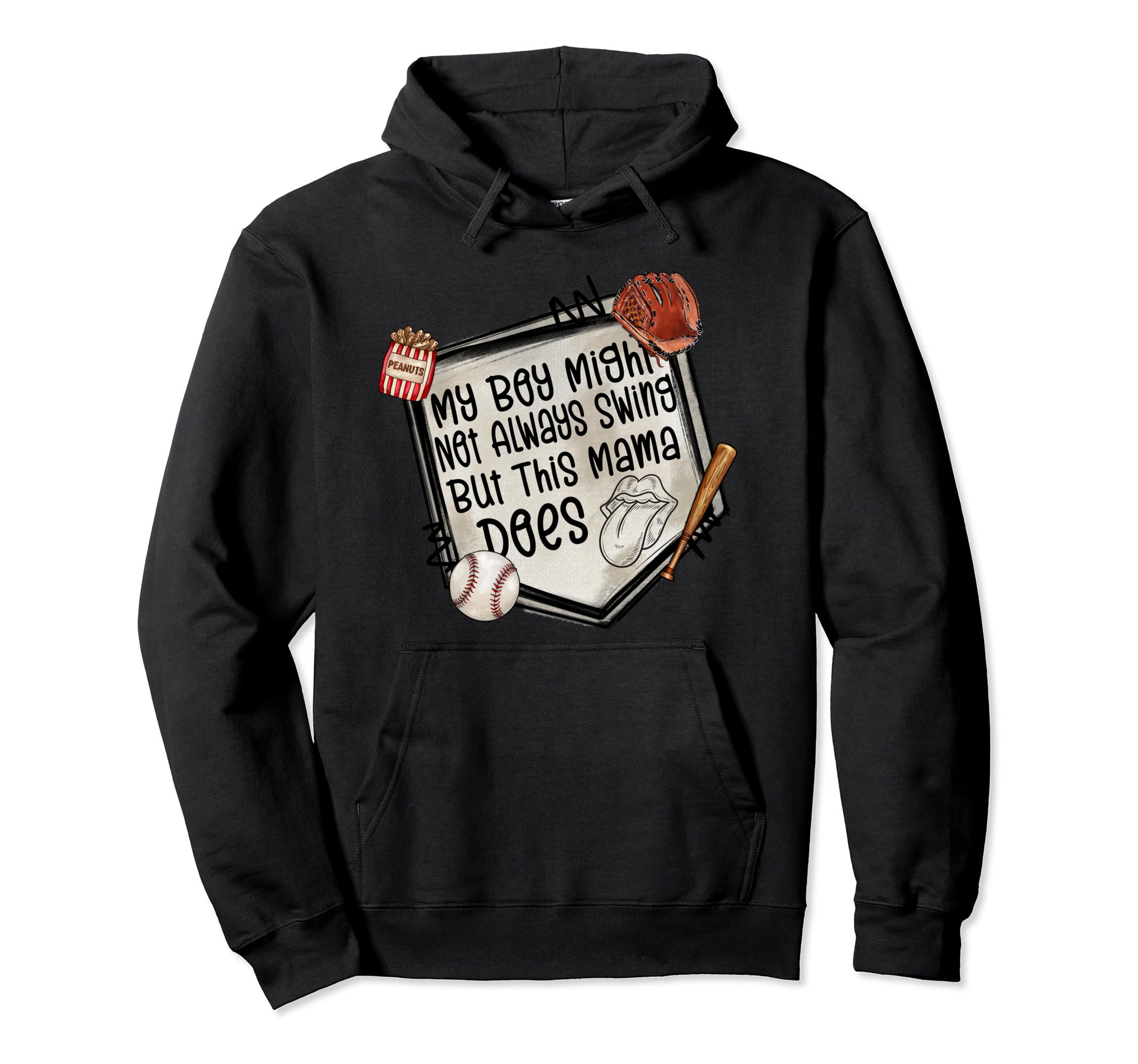 My Might Not Always Swing But This Mama Hoodie - Novelty Apparel Men Women - T-Shirt, Sweatshirt, Hoodie