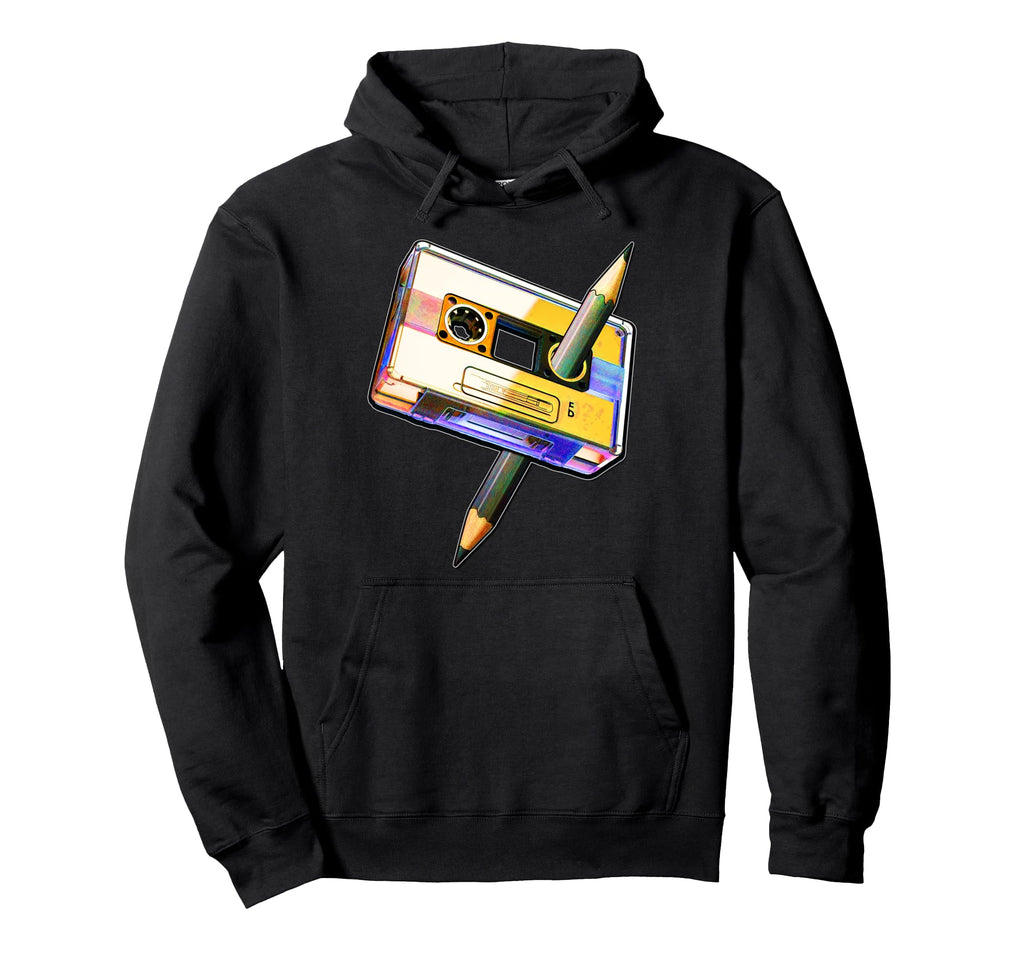 80S Cassette Tape Pencil 1980S Music Hoodie - Streetwear Style Unisex - T-Shirt, Sweatshirt, Hoodie