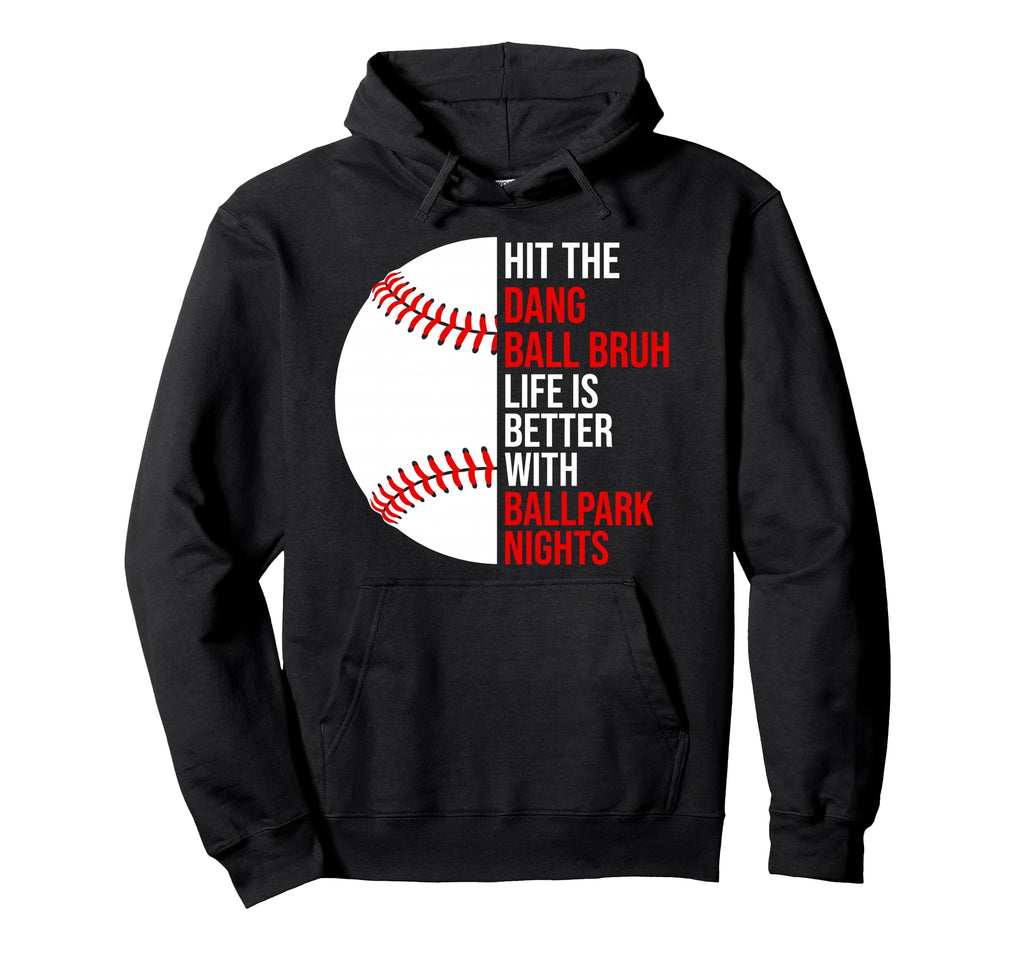 Baseball Mom Ballpark Nights Game Day Hoodie - Unique Graphic Unisex - T-Shirt, Sweatshirt, Hoodie