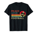Peace Love Football Striped T-Shirt - Casual Everyday Wear Men Women - T-Shirt, Sweatshirt, Hoodie