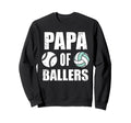 Papa Ballers Funny Baseball Sweatshirt - Minimalist Print for Adults - T-Shirt, Sweatshirt, Hoodie