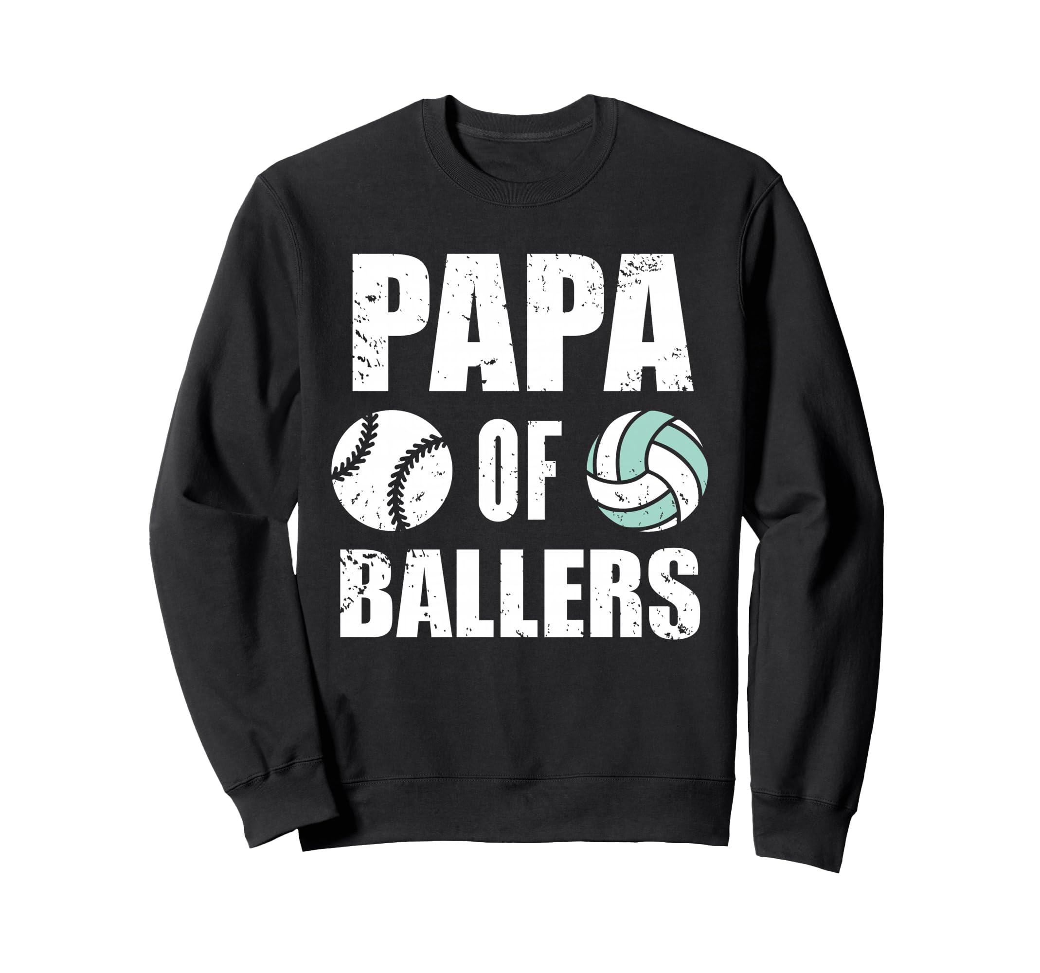 Papa Ballers Funny Baseball Sweatshirt - Minimalist Print for Adults - T-Shirt, Sweatshirt, Hoodie