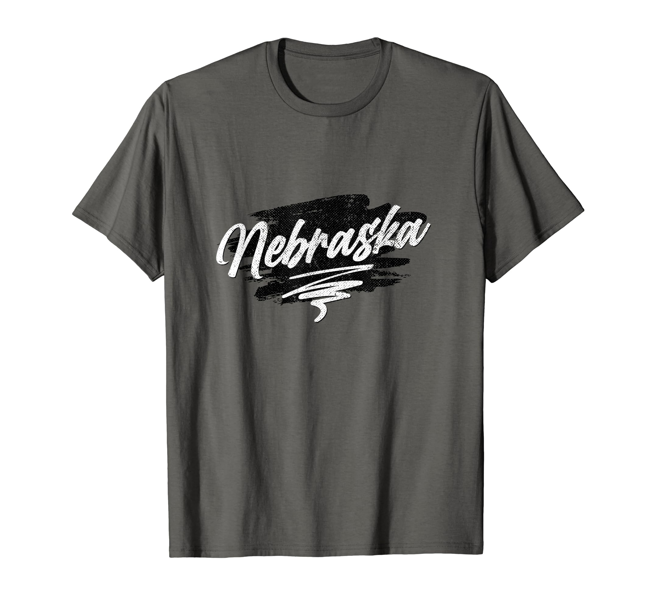 Nebraska Script Simple Distressed T-Shirt - Streetwear Style for Adults - T-Shirt, Sweatshirt, Hoodie