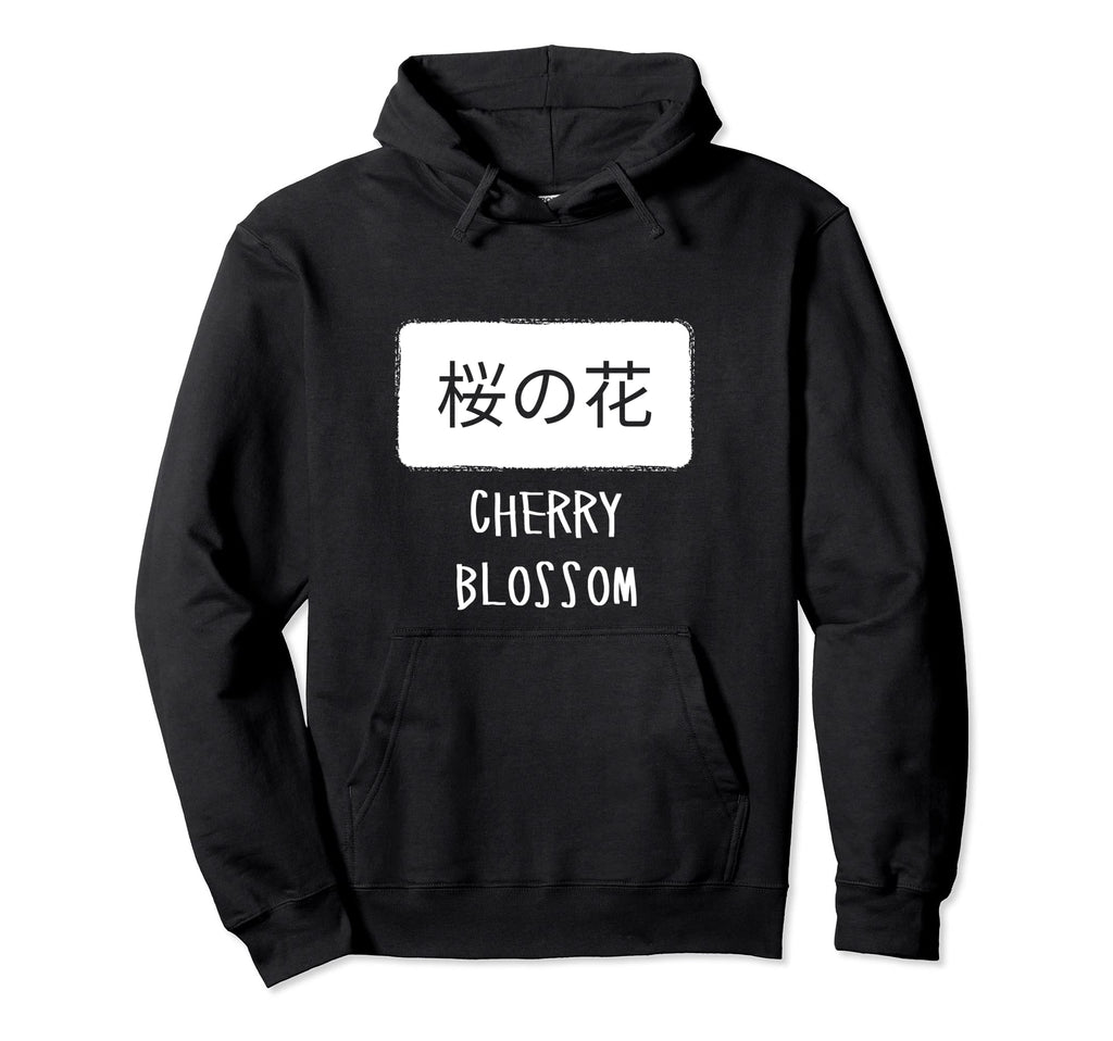 Kanji Japanese Sign Word Cherry Blossom Hoodie - Unique Graphic for Adults - T-Shirt, Sweatshirt, Hoodie