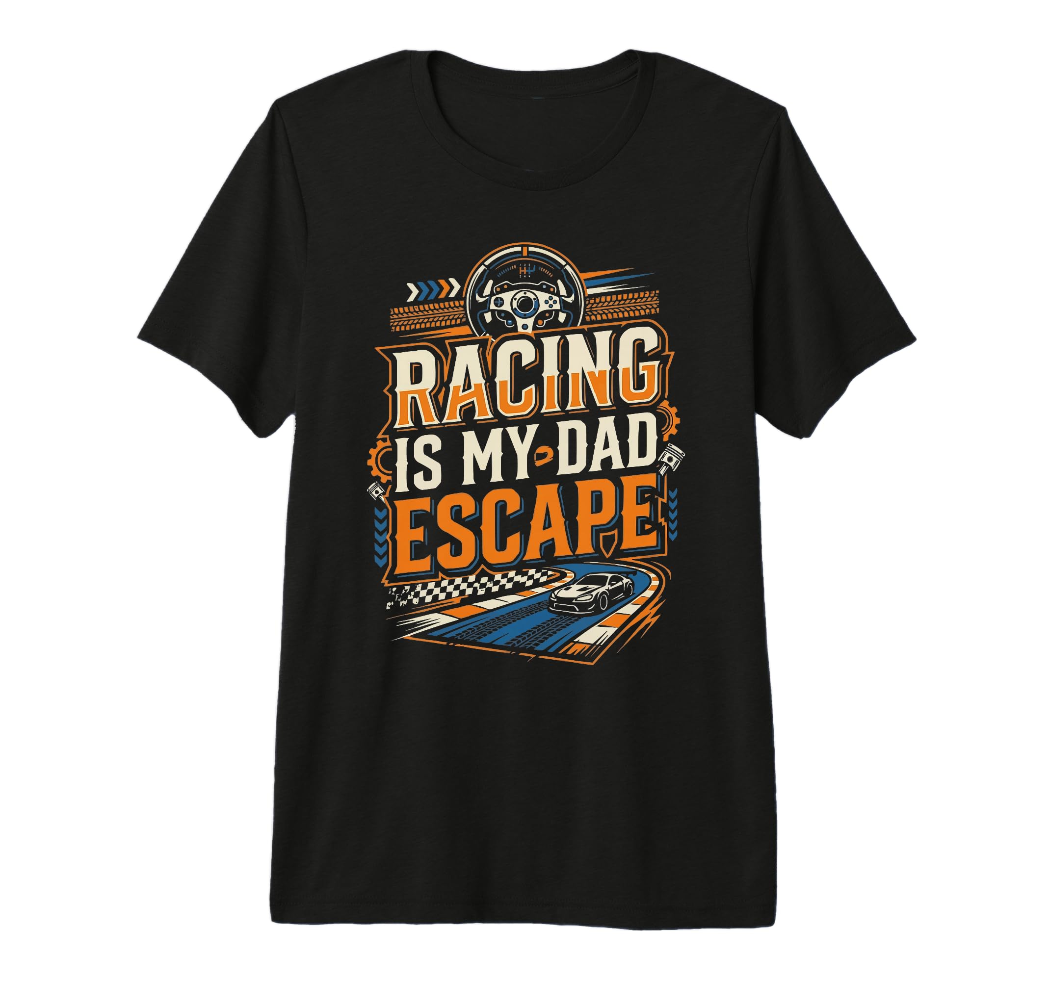 Mens Sim Racing Dad Virtual Racing T-Shirt - Trendy Graphic for Adults - T-Shirt, Sweatshirt, Hoodie