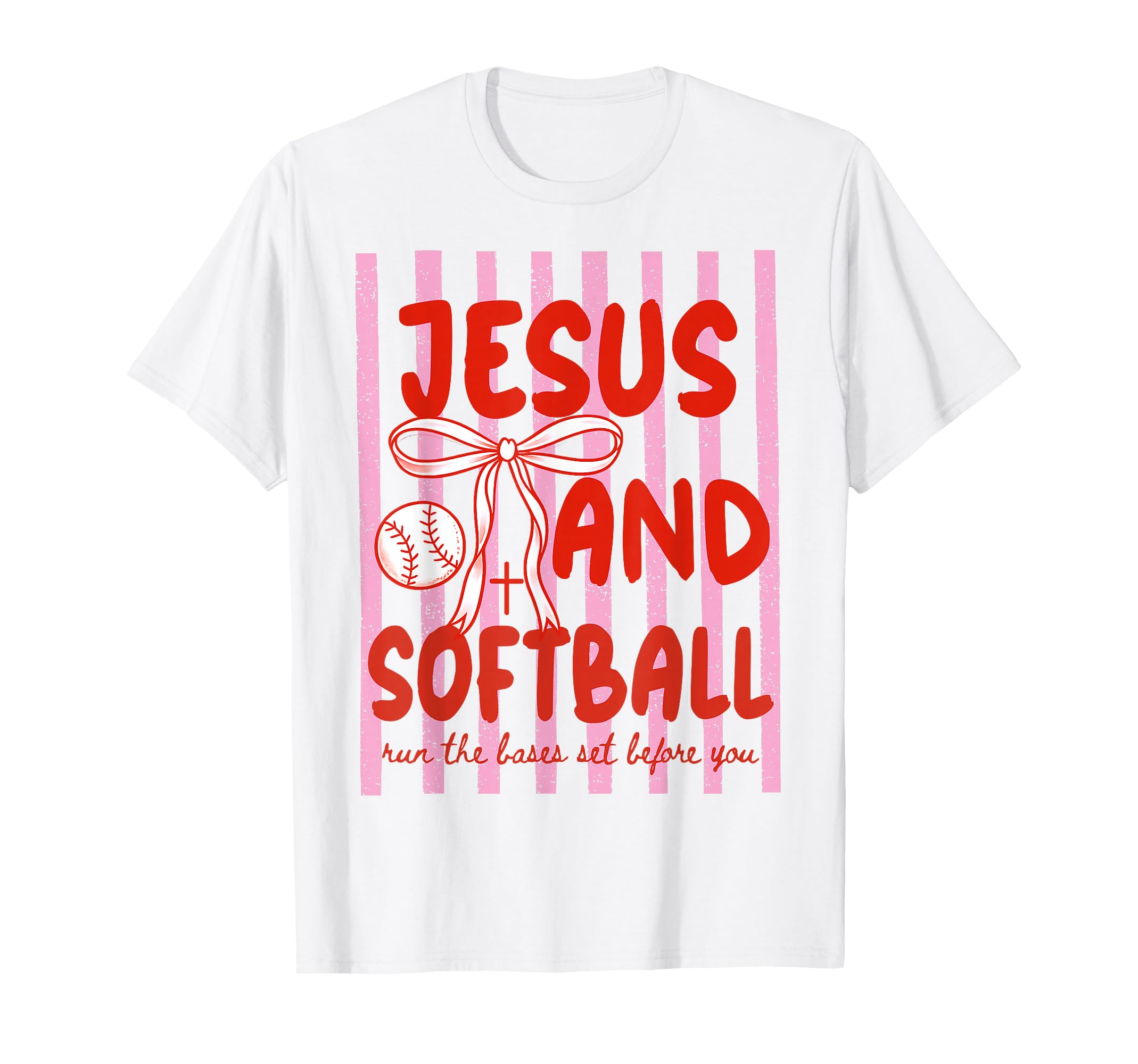 Jesus And Softball Coquette Game Day T-Shirt - Graphic Print Unisex - T-Shirt, Sweatshirt, Hoodie