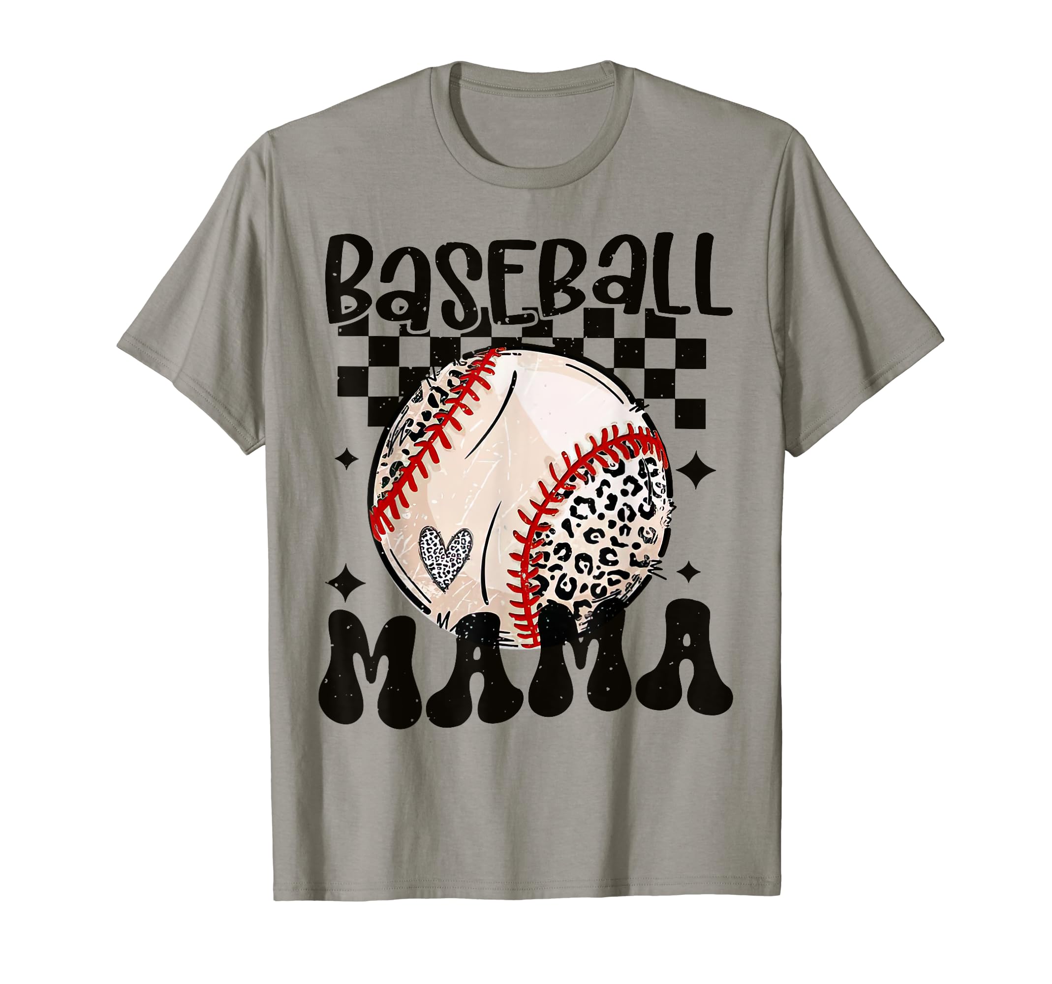 Leopard Baseball Mama Baseball Mom T-Shirt - Trendy Graphic for Adults - T-Shirt, Sweatshirt, Hoodie