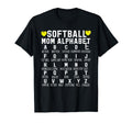 Softball Mom Alphabet Softball Game Day T-Shirt - Unique Graphic Men Women - T-Shirt, Sweatshirt, Hoodie