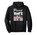 Proud Wife Baseball Senior 2027 Hoodie - Minimalist Print Men Women - T-Shirt, Sweatshirt, Hoodie