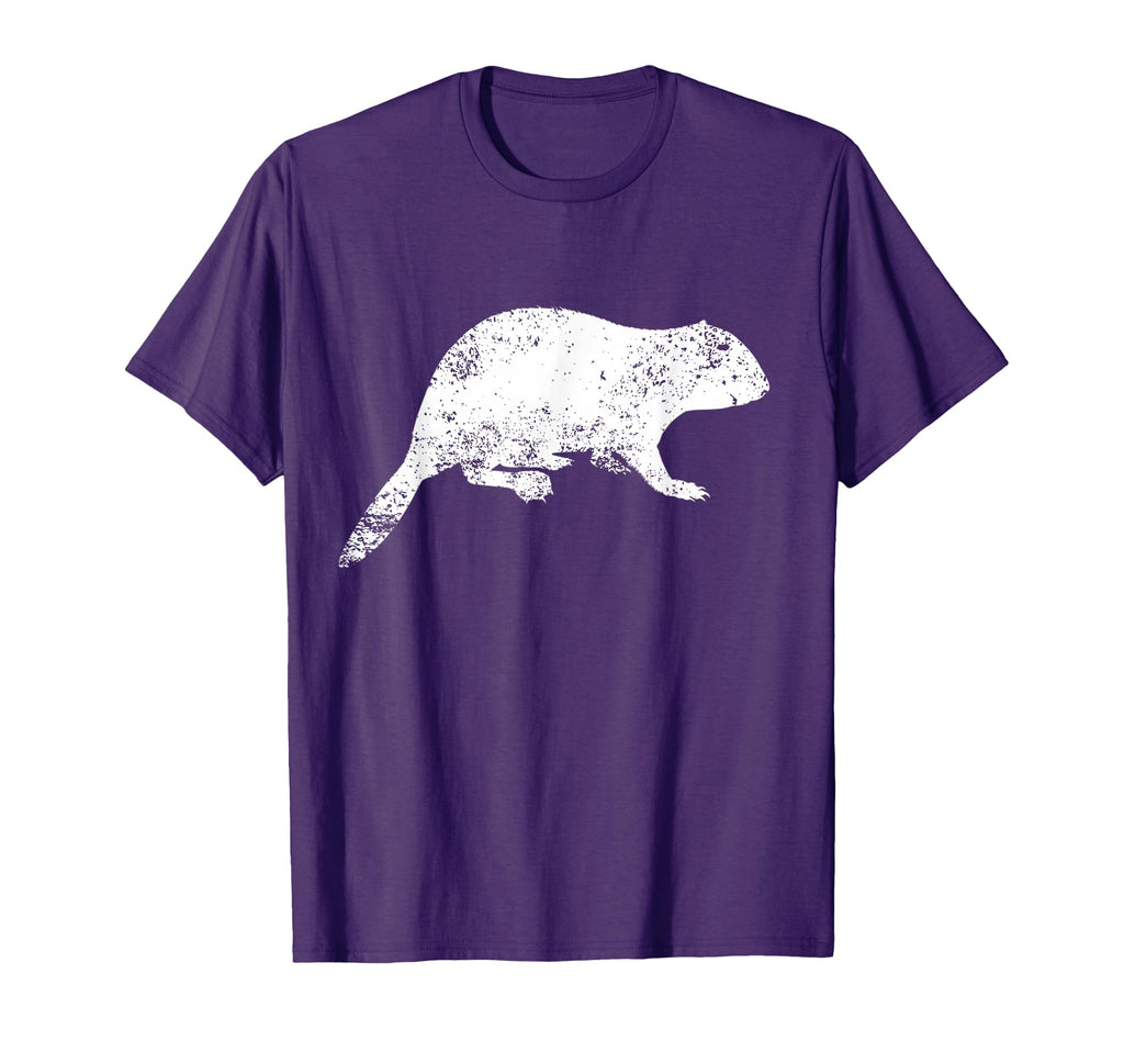 Distressed Grunge Beaver Beaver T-Shirt - Novelty Apparel Unisex - T-Shirt, Sweatshirt, Hoodie