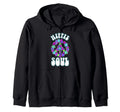 Groovy Hippie Music Peace Love 70S Flower Hoodie - Graphic Print Men Women - T-Shirt, Sweatshirt, Hoodie