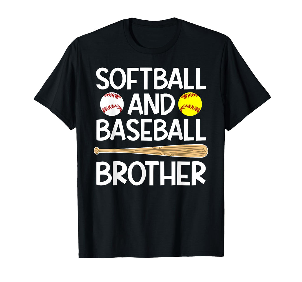 Proud Softball Baseball Brother T-Shirt - Aesthetic Graphic for Adults - T-Shirt, Sweatshirt, Hoodie