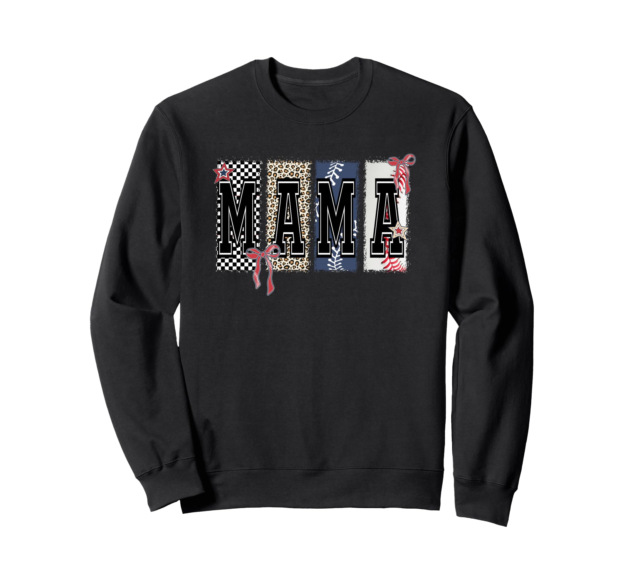 Coquette Baseball Mama Lepard Baseball Sweatshirt - Novelty Apparel Unisex - T-Shirt, Sweatshirt, Hoodie