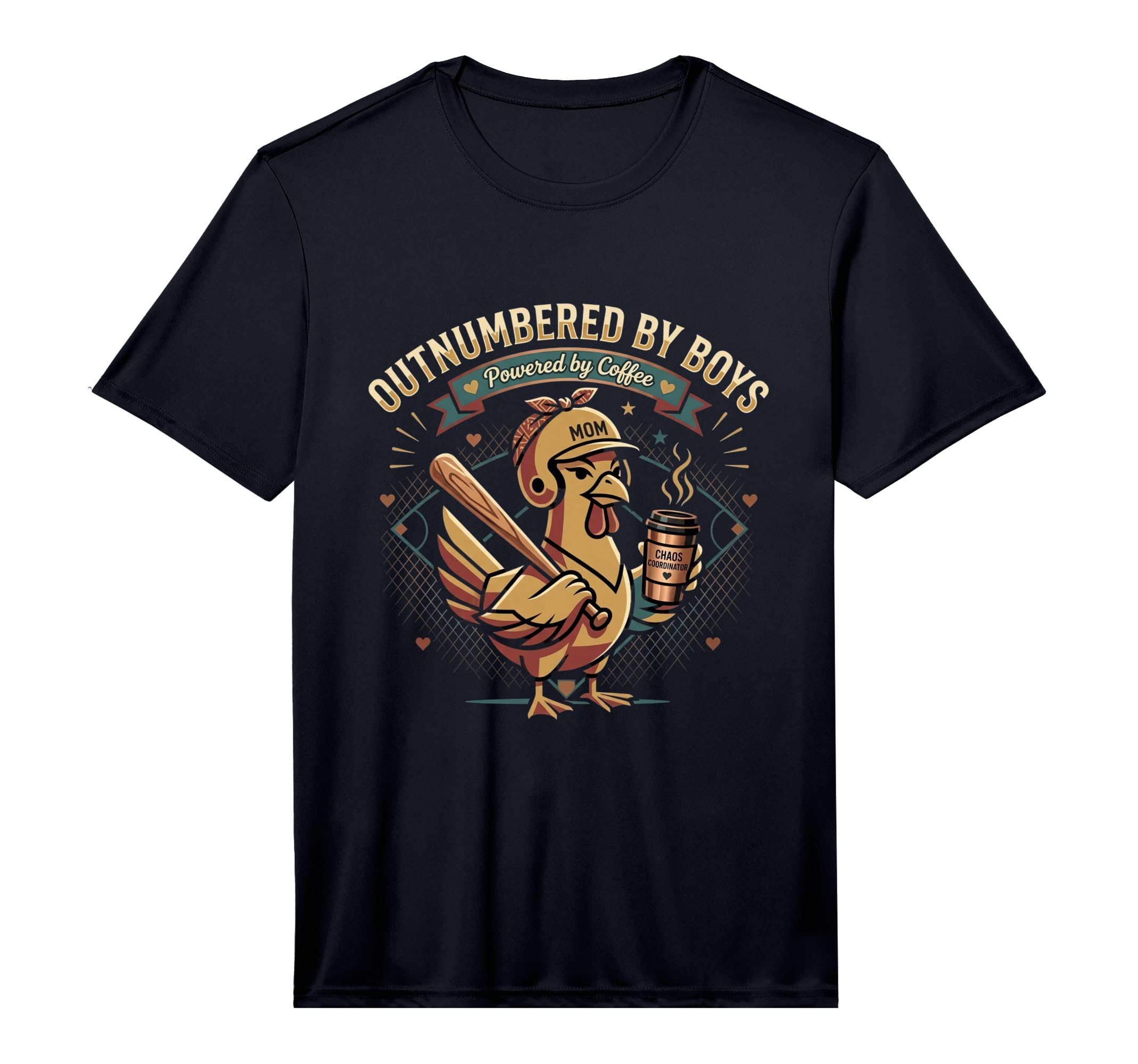 Mens Outnumbered Powered Coffee T-Shirt - Custom Art Print Men Women - T-Shirt, Sweatshirt, Hoodie