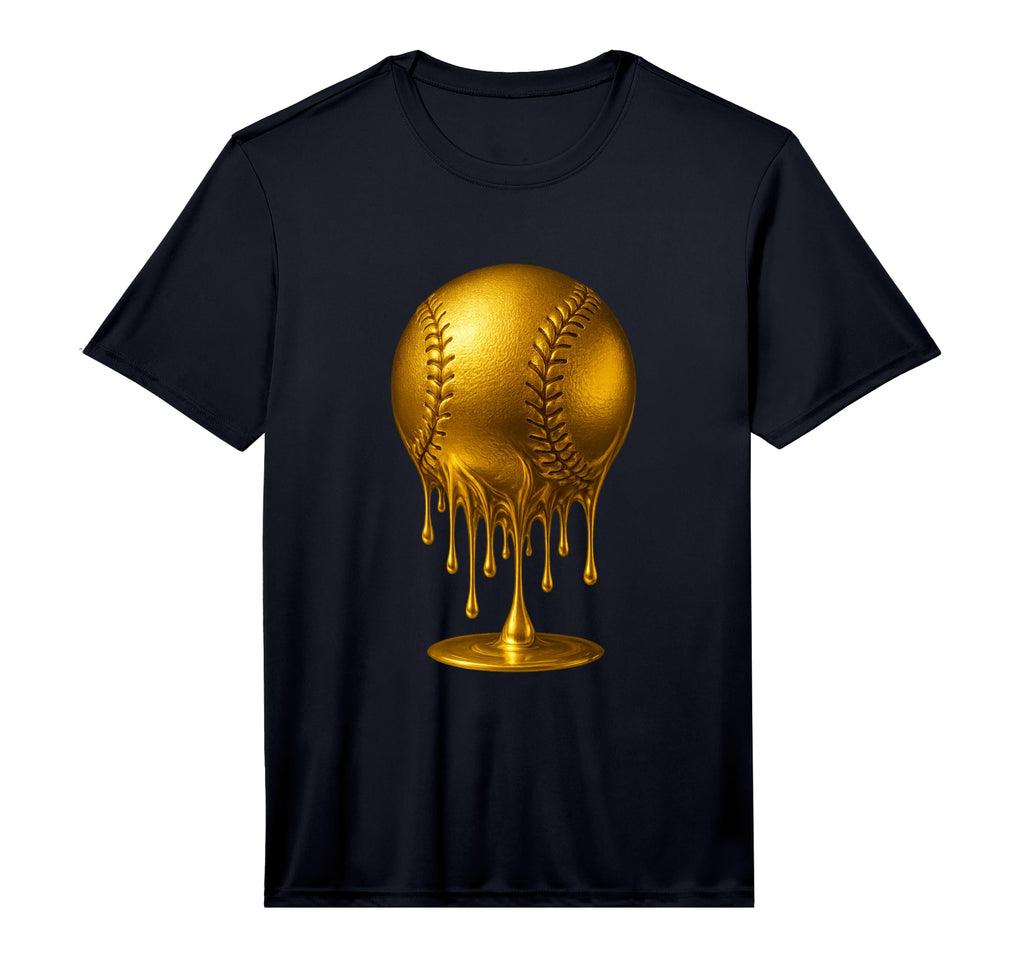 Dripping Gold Drip Baseball Game Day T-Shirt - Custom Art Print for Adults - T-Shirt, Sweatshirt, Hoodie