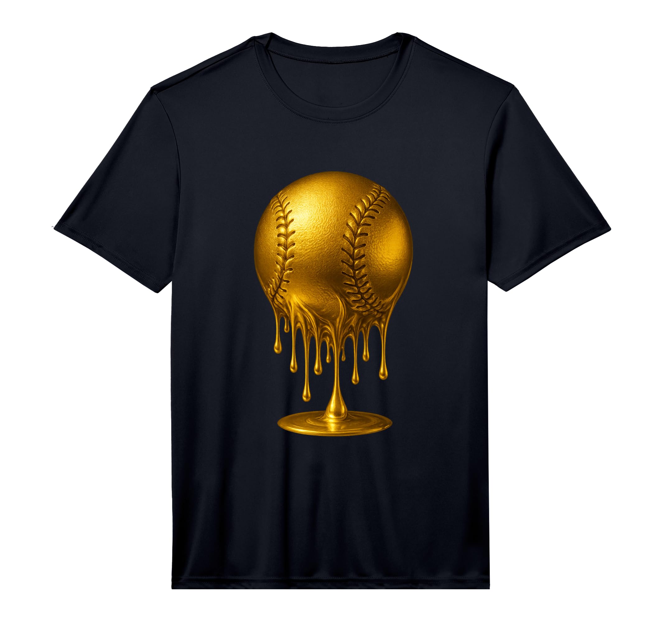 Dripping Gold Drip Baseball Game Day T-Shirt - Custom Art Print for Adults - T-Shirt, Sweatshirt, Hoodie
