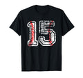 Number 15 Baseball Team Number Sports Mom T-Shirt - Graphic Print Unisex - T-Shirt, Sweatshirt, Hoodie