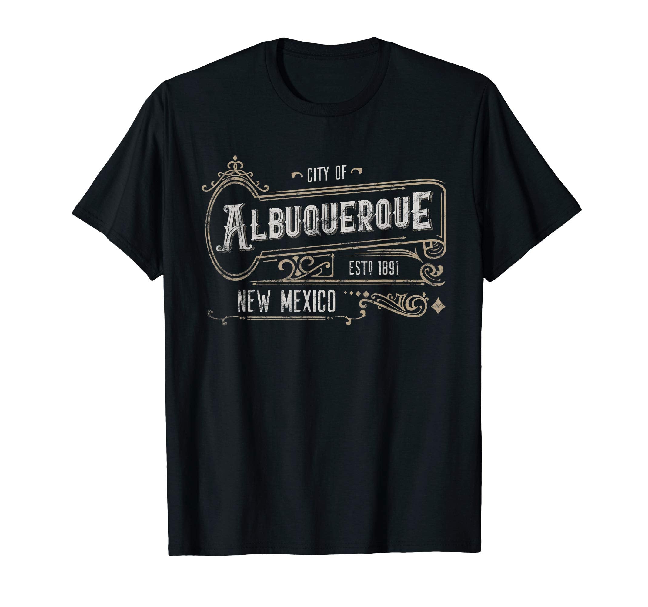Albuquerque Nm Victorian Home City T-Shirt - Custom Art Print Men Women - T-Shirt, Sweatshirt, Hoodie