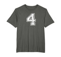 Number 4 Four Varsity Distressed T-Shirt - Fun Novelty Design for Adults - T-Shirt, Sweatshirt, Hoodie