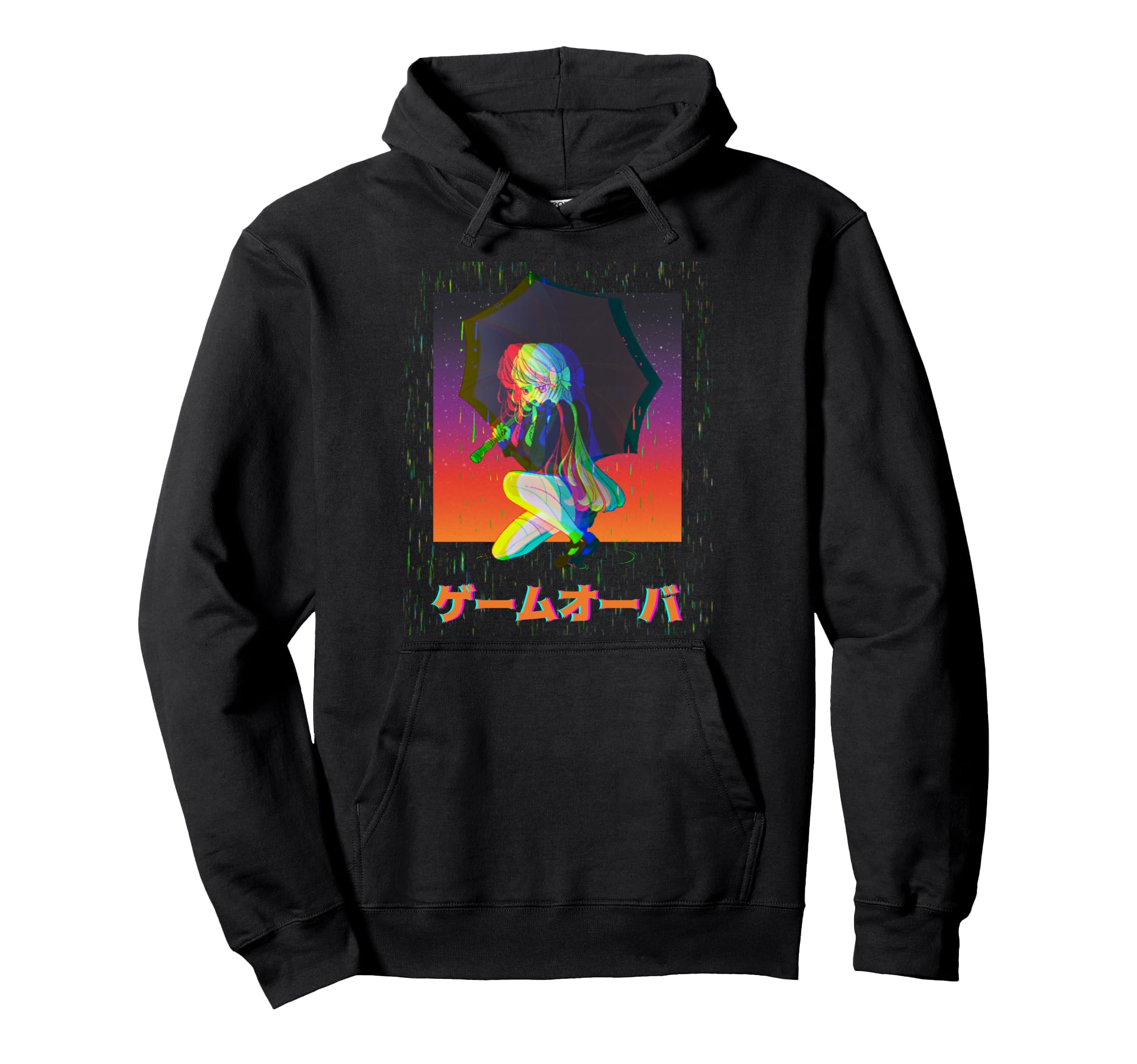 Sad Anime Game Over Glitch Japanese Hoodie - Novelty Apparel Men Women - T-Shirt, Sweatshirt, Hoodie
